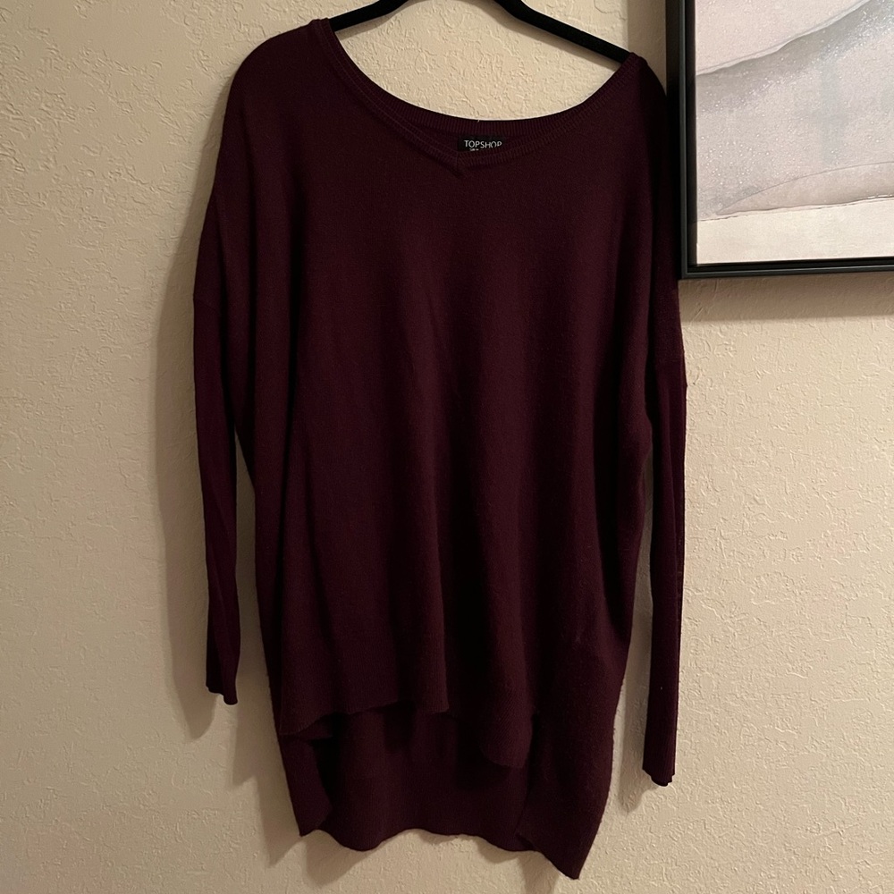 TopShop maroon long sleeve